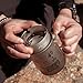 The Ridge Song Blaze Turbo titanium alcohol stove features a high-efficiency mesh structure that is durable, lightweight, and portable, making it ideal for activities such as hiking and camping.