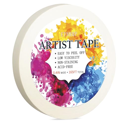 ETNRHP Artist Tape for Watercolor Paper Borders, 0.4in 1 Pack 165ft