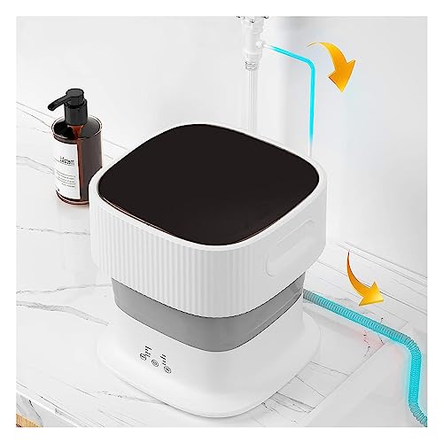小型洗濯機 脱水機能付き, 9L バケツでたたき洗い洗濯機, ブルーライト銀イオン設計、自動取水・排水 洗濯機 小さいサイズ 洗濯機 小さいサイズ 下着/靴下/タオル/マスク/赤ん坊の服 一人暮らし 介護用 家庭用 別洗い 省エネ 節水
