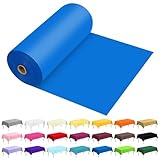 JHDZDHY 54 Inch X 300 Feet Plastic Table Cover Roll Premium Disposable Plastic Tablecloth for All Type/Shape Tables | Picnic, Party, Banquet, Birthdays, Weddings (Blue, 54 Inch X 300 Feet)