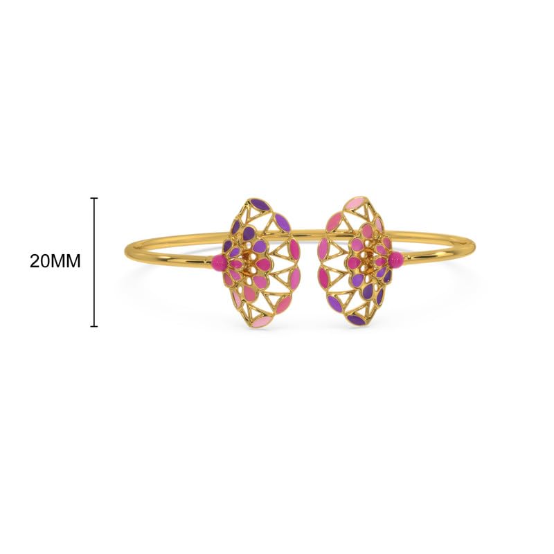 Image of KISNA 14KT|18KT BIS Hallmark Pure Gold bracelets For Women Size -2.4 anna