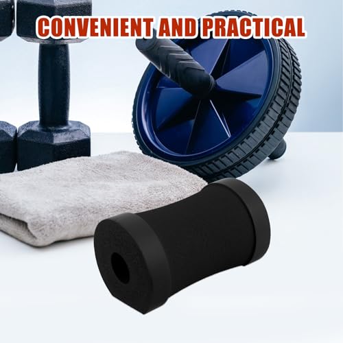 2pcs Black Rubber Push up Mat Supportive Cylindrical Exercise Pad miniatura 5