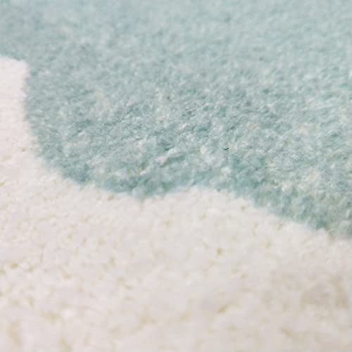 Ustide Ultra Soft Cartoon Round Kids Rug 4Ft, Rainbow Cloud Kids Area Rug Washable And Foldable Non Skid Bedroom Rug For Girls #TOP3