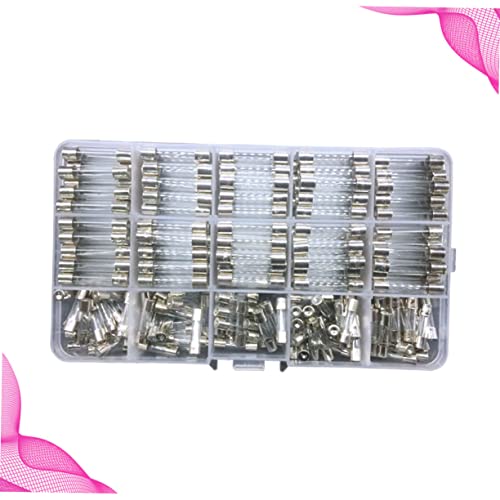 Kit de fusibles de tubo de vidrio OSALADI 1 set rápido estallido surtido para electrodomésticos, electrónicos y automotriz con estuche de almacenamiento miniatura 6