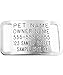 Leashboss Slide On Pet ID Tag for Nylon Dog & Cat Collars - Custom & Engraved Personalized Identification Tag - Boomerang Tags (Slide On, Large, 1 Inch Collar)