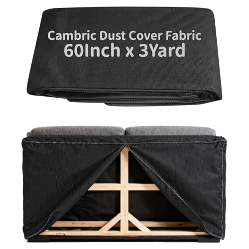 KEPYDRMTF Upholstery Cambric Dust Cover Fabric 60 Inch x 3 Yard Replacement Material for Bottom of the Sofas Chairs Conceals Frame and Staples Inside Furniture
