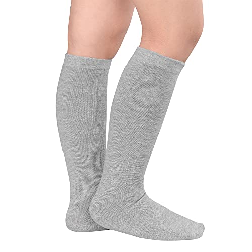 Toddler Knee High Socks Striped Athletic Soccer Socks For Baby Boys Girls Softball Socks 1 Pack Grey #TOP1