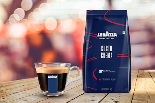 Lavazza Gusto Crema | Roasted Coffee Beans | Medium Roast | Arabica Robusta Blend | Bag|1000 Grams - Image 2 thumbnail