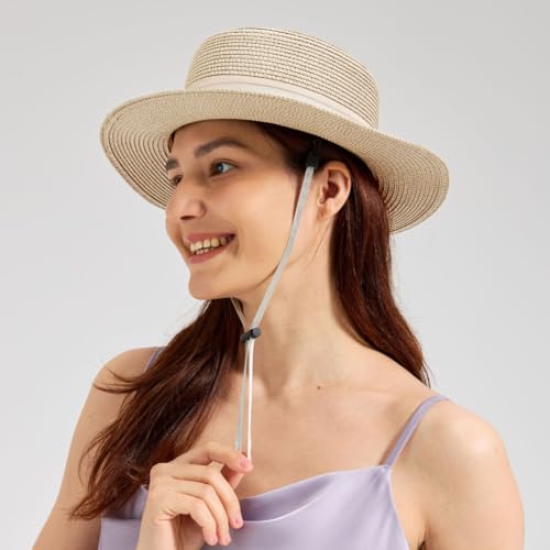 Sombrero de playa de paja para mujer verano talla M miniatura 4