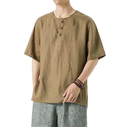 Camisa de lino de estilo chino para hombre: frescura y elegancia con diseño Tang Suit
