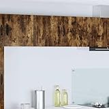 Qnhdfrt Küchen-Wandschrank Geräucherte Eiche 80 x 31 x 40 cm aus Holzwerkstoff mit 2 Türen & Regalen Modern & Robust für Küche Flur Wohnzimmer