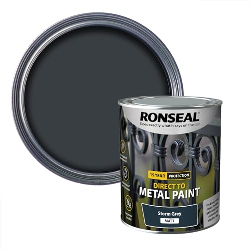 Ronseal Direct to Metal Paint Storm Grey Matt 750ml