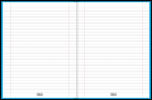 Kit de Caderno para Caligrafia, Capa Dura, Brochura Universitário, D+, Azul, 96 Folhas, Tilibra, Pac