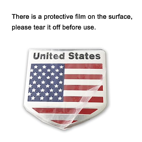 Image of American Flag Sticker Decal USA US Flags Aluminium Small Flag Car Stickers Emblem The United States Bumper Stickers Logo for Vehicle Car Decals for Trucks Motorcycle Badge1.97 (American)