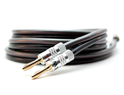 Silverback 12 AWG 259 Strand Speaker Wire with Banana Plugs, 6 Feet