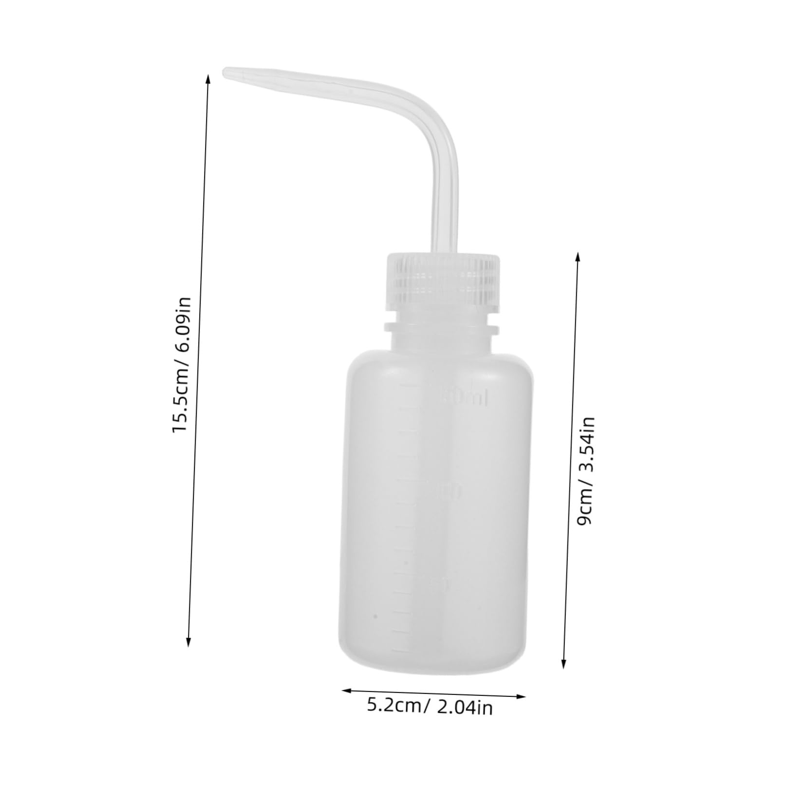NAMOARLY Portable 2-in-1 Spray Bottle and Squeeze Bottle for Lab Work Plant Irrigation and Rinse 150ml White