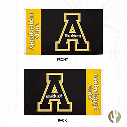 Desert Cactus Appalachian State University Flag Mountaineers App State Flags Banners 100% Polyester Indoor Outdoor 3X5 Flag (Team Name) #TOP5