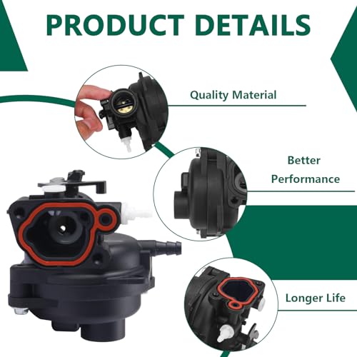 IWIWE 799583 Carburetor for Lawn Mower Engine 300E 450E 500E 550EX 500 125cc 140cc 08P502 8P502 09P602 9P602 Replaces 593261 595656 591979 591160 - Thumbnail 2