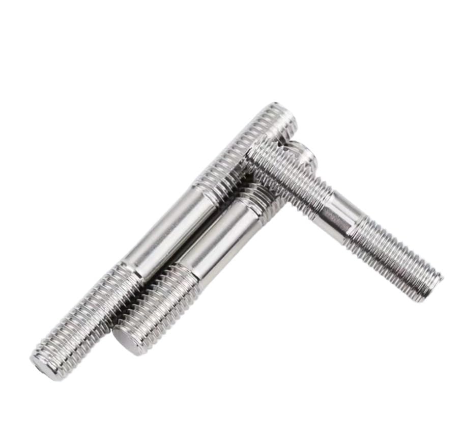 5Pcs 304 Stainless Steel Double Head Bolt, Stud, Butt Joint Screw, Two Head Screws GB901, Screw Rod, Tooth Rod M4M5M6 M8(80mm,M6)(M8*30)
