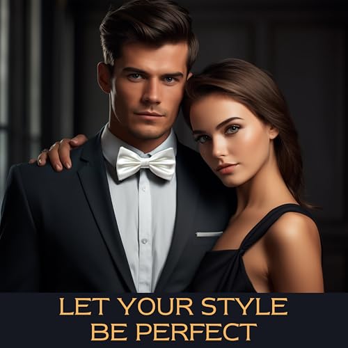 Image of Adam Young Men's Bow Ties Pre-Tied Style Formal Satin Classic Bowtie for Tuxedo Faux Silk