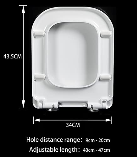 Abattant de toilette de forme carrée en polypropylène blanc durable