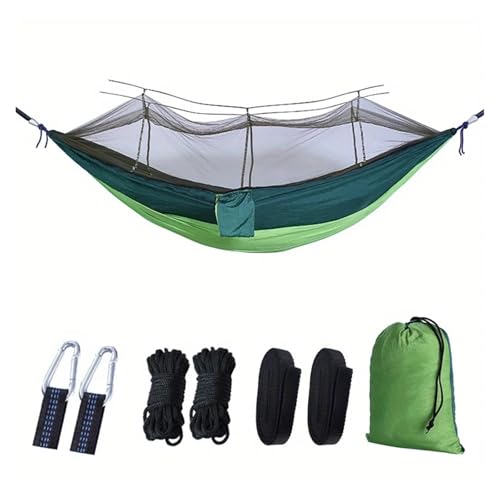 AWHZngE Relax in Comfort Portable Nylon Camping Hammock Hanging Hammock for Backpacking, Travel, Beach, and Yard 102.36 * 55.12inch for Terrace, Outdoor(Light Green)