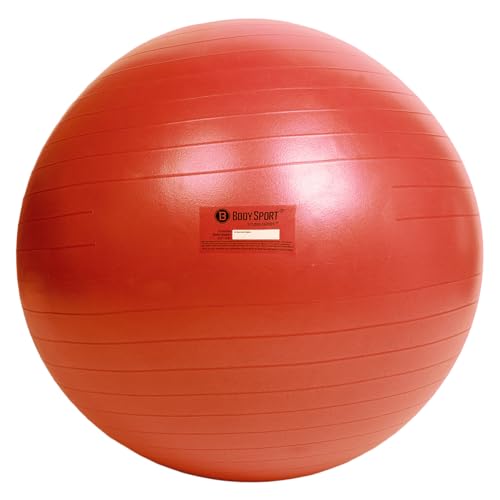 Image of Body Sport Exercise Ball with Pump for Home, Gym, Balance, Stability, Pilates, Core Strength, Stretching, Yoga, Fitness Facilities, Desk Chairs