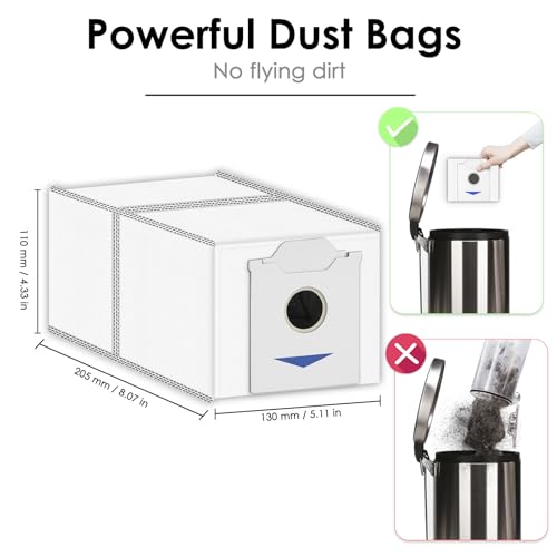 (6 Pack) N30 Pro Omni Replacement Dust Bags Compatible With ECOVACS DEEBOT N30 Omni / N30 Pro Omni robotic vacuum cleaner, With Activated Carbon Filter layer, Disposable Vacuum Bag, Canister Bags - Image 6