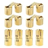 Vilgftyiet Bisagras ocultas de latón para gabinete, bisagras de cierre suave de superposición completa de 180 grados para muebles de madera/plástico, tamaño de 8 a 24 mm, paquete de 8