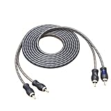 RECOIL RCI29 100% Oxygen Free Copper 9ft 2-Channel RCA Audio Cable, Twisted Pair with Noise Reductio