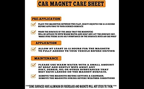 Miniatura 5 de Paquete de dos (2) imanes personalizados para automóvil con esquinas redondeadas, personaliza tu mensaje, a todo color, impresión digital (elige tu
