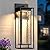 Lawyettle 28INCH Giant LED Porch Lights Outdoor, Black Dusk to Dawn Outdoor Lighting, Waterproof Exterior Wall Mount Lantern Sconce, Outside Wall Light for House Doorway Front Door