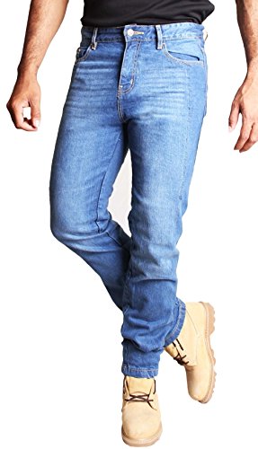 Jeans homme bleu taille 32W x 32L pantalon denim classique H&B