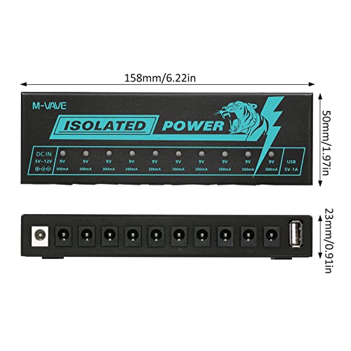 Jemora Alimentation de la pédale de Guitare Alimentation de l’effecteur de Guitare 10 Sortie DC isolée Alimentation isolée - Les Beatles, Paul McCartney, John Lennon, RIngo Starr, George Harrison Jemora Alimentation de la pédale de Guitare Alimentation de l'effecteur de Guitare 10 Sortie DC isolée Alimentation isolée – Image 4