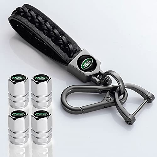 5 Pcs Metal Car Wheel Tire Valve Stem Caps Suit for Land Rover Defender Discovery Sport LR4 with a Keychain Logo Styling Decoration Accessories for Man and Woman 5 Pcs Metal Car Wheel Tire Valve Stem Caps Suit for Land Rover Defender Discovery Sport LR4 with a Keychain Logo Styling Decoration Accessories for Man and Woman