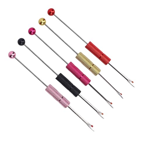 Generic 5 Pezzi Kit Seam Ripper Kit Rose Red Threwer Strumento Coltello da Taglio Piccolo per il Punto Croce Fai da Te, Ripper Pinkish Seam
