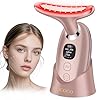 Massaggiatore Viso Lifting Antirughe Elettrico, DOCOCO Doppio EMS Dispositivo di Bellezza Antirughe con 3 Modalità, 45℃ Terapia Lifting Viso, Massaggio Rassodante Viso e Collo