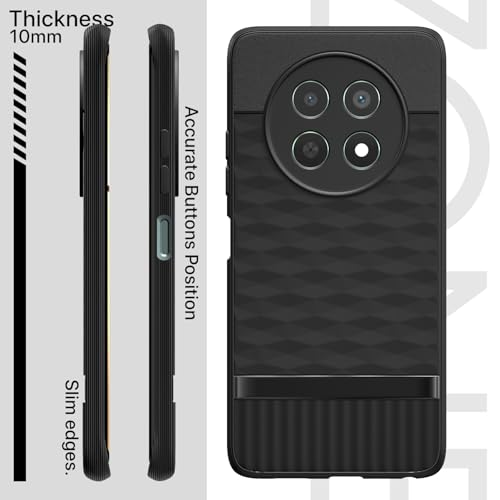 Image of Outlouders Bumper Case for Realme Narzo 70x 5G / N65 / Realme 13 /12 / 12X 5G / C65 | Full Camera Protection | TPU Soft Flexible Shockproof Back Cover (Black)