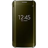 Pour téléphone portable Samsung Clear View Etui pour Samsung Galaxy S6 Edge Or