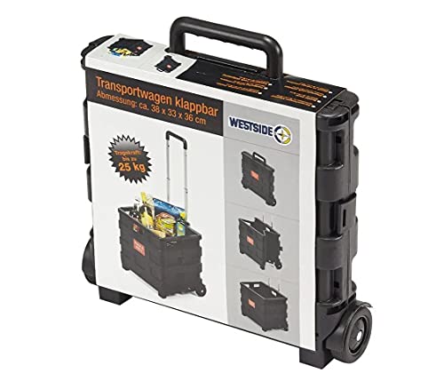 Einkaufstrolley Transportwagen klappbar Werkzeugkoffer Koffer Plattformwagen Transportbox Einkaufskorb – Bild 7