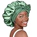 YANIBEST Cappello a pelo da donna, in seta, a doppio strato, foderato in raso, con nastro per capelli ricci immagine