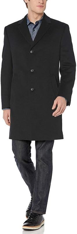 Men's Wool Cashmere Topcoat – Classic Overcoat, Car Coat with Lining, Warm Dress Coat for Formal & Business Outerwear - Image 2