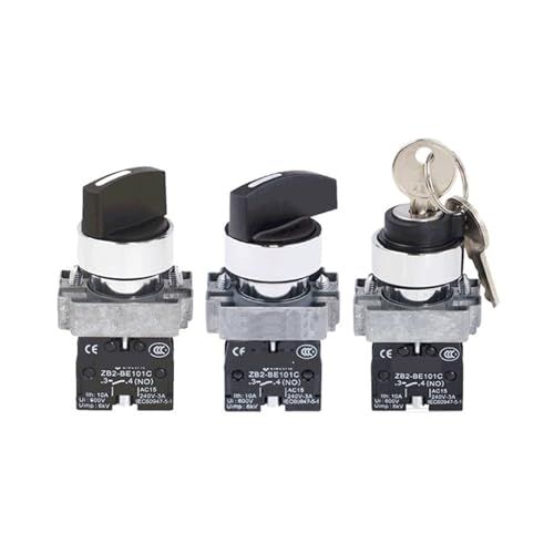 Interruptor selector XB2BD33C de tres posiciones con retorno automático