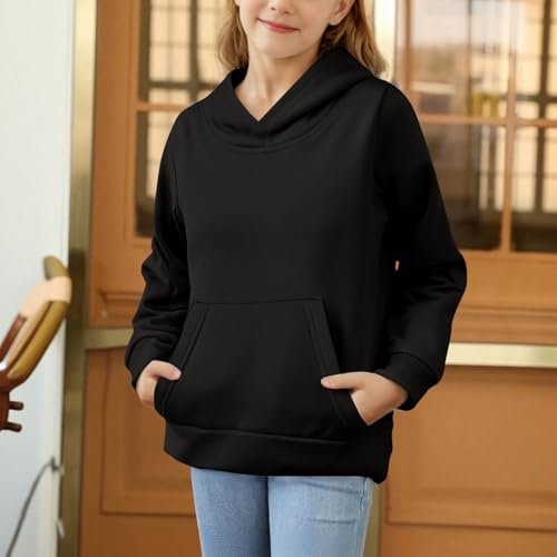 DDAPJ pyju Girls Casual Long Sleeve Hoodies Oversized Sweatshirt Kids Pullover Tops with Pocket Tween Girls Trendy Clothes2
