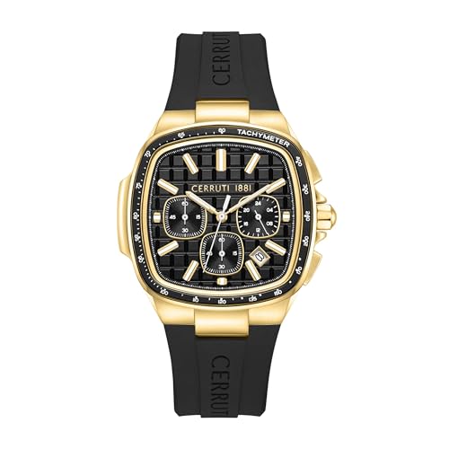 Cerruti 1881 Chronograph Casale, Black - Gold, Talla única, Correa