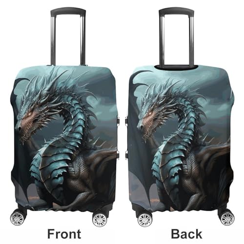 Cool Dragon Printed Luggage Cover Protector, Fits 18-32 Inch Luggage3