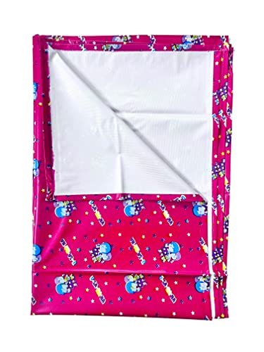 Image of EcoSoft Plastic Sheet,PVC Sheet for Kids,Rubber Sheet for Babies,Bed Wetting Protector(90 x 135 cm) (Maroon USA)