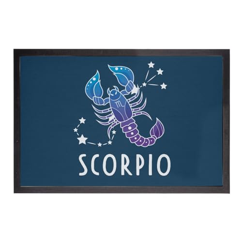 Paillasson Bleu cadeau astrologie Scorpion idée déco maison