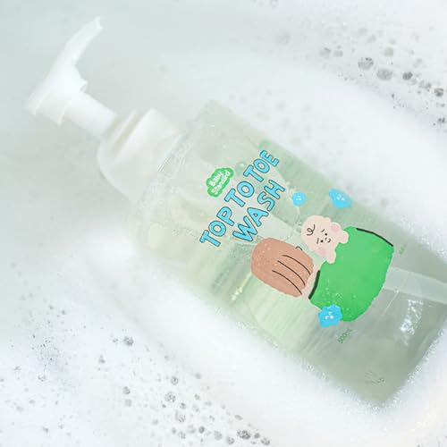 Image of Baby Wash & Shampoo - Made in Korea, Tear-Free Head-to-Toe Cleanser for Sensitive Skin, Low pH Plant-Based Foam, Unscented & Fragrance-Free, 16.9 fl.oz