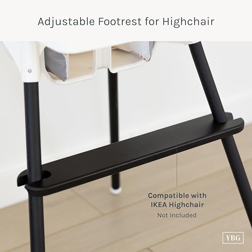 Image of Adjustable Footrest for IKEA Antilop High Chair, Black | Comfortable Seating, Patented Design, Adjustable Height, Compatible with IKEA Antilop HighChairs